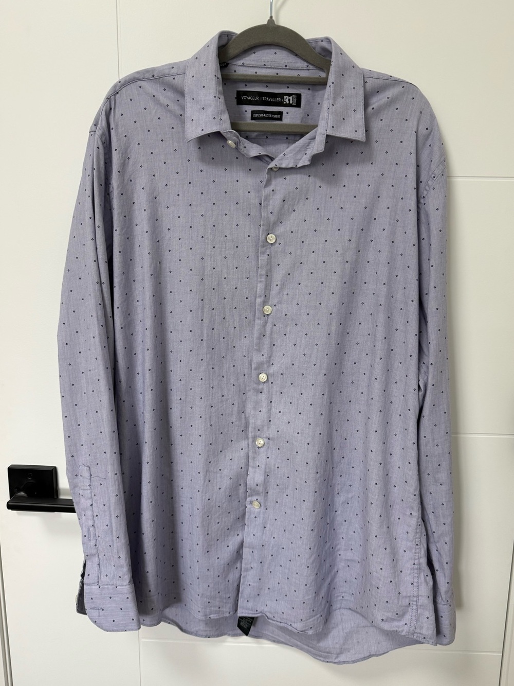 Men's Light blue/purple Button-Down Shirt